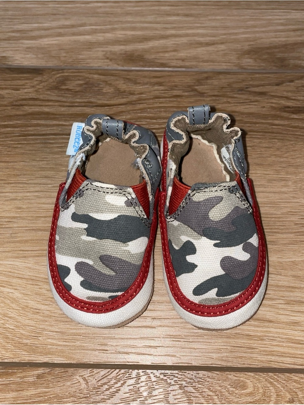 Robeez Gray Camouflage Soft Sole Shoes 0-6 Months
